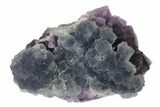 Blue Fluorite Over Purple Octahedral Fluorite - Fluorescent! #149682-1